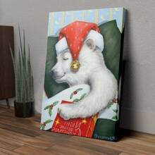 Christmas Canvas Painting, Packaging Canvas Christmas Wall Art Printing, For Holiday Decoration, Retro Wall Hangings, Bedroom Living Room Home Wall Decoration-1 Pc Wooden Framed Canvas Painting Thickness Cm/0.9inch High Quality Wall Art Prints Poster Direct Hanging Wall Picture Decor For Home Gifts, Christmas Gift, Living Room, Bath Room, Bedroom, Kitchen