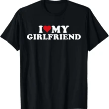 I Love My Hot Girlfriend I Heart My Hot Girlfriend GF T-Shirt - 黑色 - 查看 1