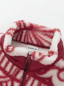 Balabala 儿童羊毛夹克，家庭装新年装，2025 年春季 - 紅色 - 查看 6