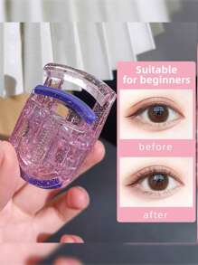 Easy-To-Use Mini Eyelash Curler - Hypoallergenic, Suitable For Beginners And Travel, Available In Clear And Glitter Versions, Portable Glowing Eyelash Curler, 24-Hour Long-Lasting, Non-Irritating, Classic Compact Eyelash Curler For Women, Suitable For Travel, No Battery Needed, Partially Curled For Beginners - Hypoallergenic, Alcohol-Free - Multicolor - View 10