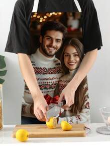 1 Piece DIY Photo Custom Apron, Waterproof Horizontal Weave Nylon Fabric With Photo Mom Men Women Customized Funny Pictures Chef Cooking Kitchen Apron Personalized Kitchen Waterproof Apron Custom Photo Logo Picture Name Chef Chef Apron Perfect For Mom Husband Girlfriend Girlfriend Boyfriend Father's Day Valentine's Day Mother's Day Birthday Anniversary Graduation Wedding Christmas Love Unique Ideal Gift For Dad, Family, Friends, Housewarming