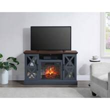 Mainstays Farmhouse Fireplace TV Stand For TVs Up To 55" - 米色 - 查看 1