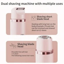 200mAh Portable USB Rechargeable Dual-Head Electric Shaver, Automatic Women's Underarm, Face, Lip, Leg And Hand Hair Trimmer, Mini Female Hair Removal Device