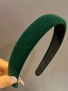 4/1 Băng đô nhung bản rộng bằng mút xốp cổ điển cho bé gái, Vòng tóc màu trơn để rửa mặt và trang điểm, mùa thu/đông - Nhiều màu - Xem 14