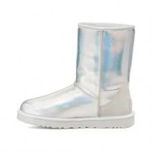UGG Classic Short Iridescent Suede Classic Boot - 灰色 - 查看 2
