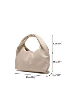 Bolso de mano minimalista tipo hobo del estilo Y2K, bolso de viaje para niñas, clutch lindo con dije, bolsos de tote de piel sintética vintage para damas, bolso de trabajo para mujeres
