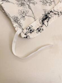 3pcs/Set Vintage Ditsy Floral Bedding Set, Includes 1 Duvet Cover & 2 Pillowcases, Casual Feminine Style Quilt Cover (Without Comforter & Pillow Inserts), Pillowcases Cut Randomly - Blue and White - View 12