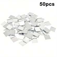 [Qty: 20/50/100/200/500/1000 Pcs] 2cm Square Acrylic Mirror Mosaic Tiles, Self-Adhesive Geometric Wall Stickers For Bedroom, Living Room, Bathroom Decor, Glass Surface, Shiny And Reusable, DIY Mirror Tiles Home Decor, Multi-Surface Installation