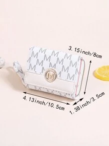 Portofel minimalist pentru femei, cu sigla cu litere, stil european și american