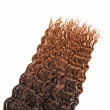 6Packs Ocean Wave Crochet Hair ,30Inch Black Deep Wave Braiding Hair For Women Synthetic Curly Crochet Hair Extensions Wavy Braiding Hair Bohemian Crochet Braids
