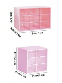 1 cái/2 cái/4 cái - Hộp đựng đồ để bàn bằng da trong suốt, nhiều màu sắc, kiểu dáng nữ tính, hộp sắp xếp đồ dùng nhỏ, dung tích lớn, hộp đựng đồ kiểu ngăn kéo với 9 ngăn/6 ngăn, 3 lựa chọn màu sắc, vật dụng cần thiết cho mùa tựu trường, trang trí phòng. - Nhiều màu - Xem 3