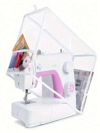 Clear Sewing Machine With Storage Bag - Waterproof And Dust-Proof Sewing Machine Cover - Mixed Plastic Material