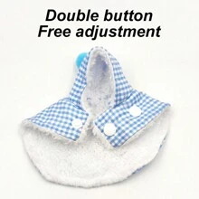 1pc Polyester Material Colorful Plaid Pattern Thickened Parrot Cape Poncho Outerwear, Suitable For Birds All Seasons - Multicolor - View 3