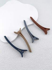 8pcs/Pack 8cm Matte Plastic Alligator Hair Clips For Women, Suitable For Daily Use - Multicolor - View 4