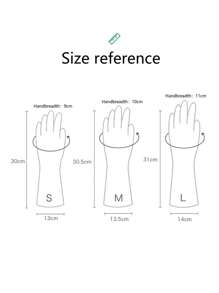 1 件现代时尚黄色家用清洁橡胶手套，防止洗衣服和洗碗时手部受伤，防滑加厚，厨房和浴室清洁手套（随机纹理防滑图案） - 彩色 - 查看 8