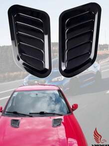 Vista Rejilla Cofre Toma Aire Simulado Ventilacion Universal Accesorios Tuning Vmingo Mexico - Negro - Ver 1