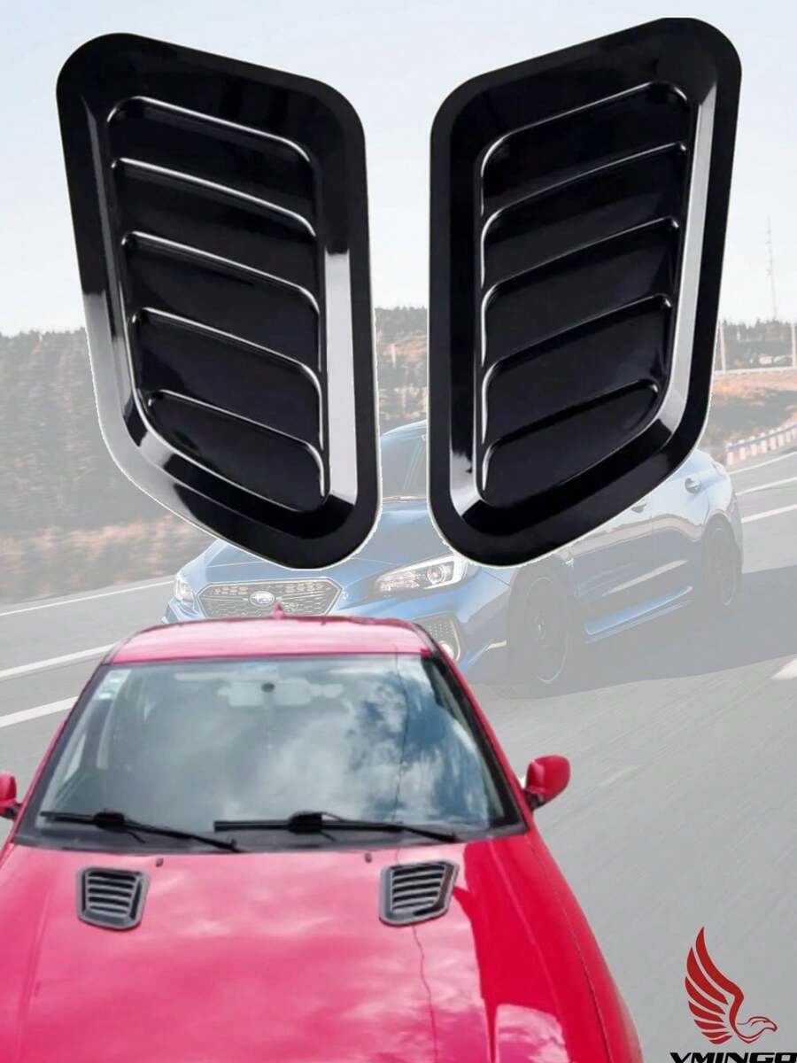 Vista Rejilla Cofre Toma Aire Simulado Ventilacion Universal Accesorios Tuning Vmingo Mexico - Negro - Ver 1