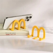 1 Desktop Mobile Phone Stand, Creative Letter "M" Office Desktop Display, Slouchy Mobile Phone Stand, Compatible With All Mobile Phones, PP Material (Yellow) -1 Piece - Multicolor - View 5