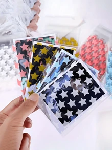 200 个星形自粘礼品包装袋，3.1 英寸 X 5.1 英寸，非常适合珠宝包装和文具包装、礼品包装、节日装饰、圣诞装饰、生日装饰、婚礼盒/礼品袋、圣诞礼品袋、节日礼品袋