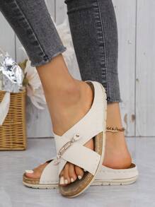 Neue Ankunft Damen Große Größen Slip-On Sandalen, Europäischer und Amerikanischer Stil