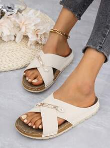 Neue Ankunft Damen Große Größen Slip-On Sandalen, Europäischer und Amerikanischer Stil