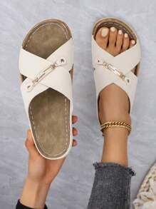 Neue Ankunft Damen Große Größen Slip-On Sandalen, Europäischer und Amerikanischer Stil