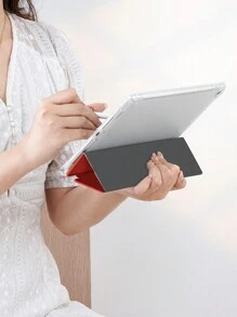 1pc Christmas Red Solid Pattern Tablet Protective Case, Compatible With IPad 10.2", IPad Pro 11" 2021/2020/10th Gen, IPad Mini 4/5/6, Galaxy Tab A8 10.5" 2022, Matepad 10.4", Tablet Holder Pen Slot Anti-Drop Cover