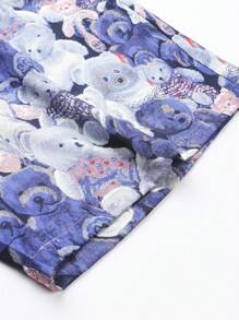 Yemwry 男士休闲熊印花沙滩短裤