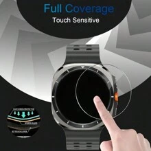 (3 Packs)For Galaxy Watch Ultra 7 6 5 4 3 40/44MM Series Tempered Glass Screen Protector For Watch FE/4/6Classic 46/42/41/43/47mm Series HD Protective Film Waterproof Shockproof Anti-Fall Anti-Fall Scratch Resistant Anti-Fingerprint Full Cover