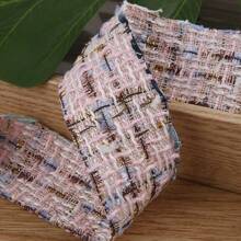 渐变色粗丝编织镂空丝带手工DIY蝴蝶发饰家居布艺丝带服装织带 - 彩色 - 查看 5