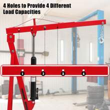 GOCAPTAIN 2 Ton Folding Engine Hoist,Mobile Hydraulic Engine Crane,4400 Lbs Heavy Duty Hydraulic Shop Engine Crane With Telescopic Boom,Cherry Picker Engine Hoist For Garage,Workshop - Red - View 7