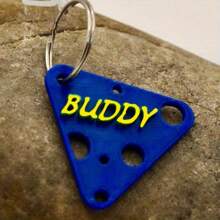 1 pieza Llavero acrílico personalizado, llavero con diseño de triángulo y diseño de queso con nombre personalizado, regalo único para graduación, Navidad, Día de San Valentín - Multicolor - Ver 5