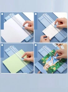 Double-Sided Paper Cutter A4 Size Handheld Paper Trimmer Manual Paper Cutting Tool For Office & Student Use - Multicolor - View 3