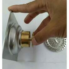 Ống thoát nước bằng thép không gỉ 10x10 Phòng vệ sinh Chống mùi Chống côn trùng Thoát nước nhanh Bảo vệ Chống chịu An toàn - Xám - Xem 6