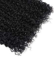 100g/3 Stücke Lockiges Kunsthaar Verlängerungen in Schwarztönen, dicke, äußerst weiche Proteinseide kleine Locken Bündel 24 26 28 Zoll, praktisch und angenehm