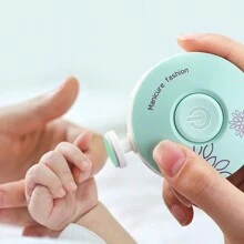 婴儿电动指甲磨刀器，带6个抛光头，不含AAA电池 - 彩色 - 查看 5
