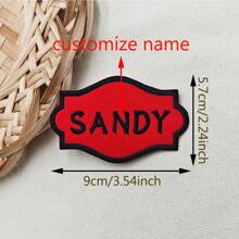 Custom 2 Pcs Same Text Embroidery Badge Patch To Bag Clothing - Multicolor - View 12