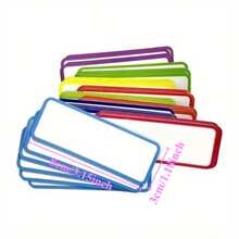 27 Sheets Colorful Magnetic Name Tag Label Dry Erase Reusable Sticker For Whiteboards Locker Fridge School Office Home (8*3cm Each) Best Gifts - 27 Pcs - View 5