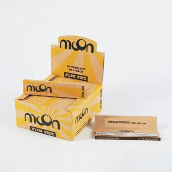 50 Booklets Unbleached Transparent Unrefined Brown Paper, King Size Slim Size Rolling Paper, Natural Arabic Gum, Slow Burning Boy Valentine Heart Women's Valentine