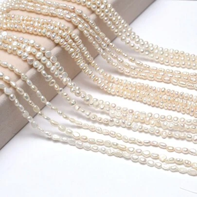 1string 100% Natural Freshwater Pearl Loose Beads Grade A Charms For DIY Women Men Necklace Jewelry Making Accessories Daily Gifts