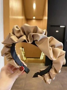 4 piezas Diademas casuales sólidas con pliegues para mujeres, Diademas, Aros para el cabello, Accesorios para el cabello, Diademas para maquillaje, Accesorios para la cabeza - Multicolor - Ver 5