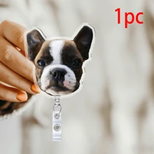 Bộ 1/3/5 cuộn dây đeo thẻ nhận dạng thú cưng, cuộn dây đeo thẻ ảnh chân dung thú cưng tùy chỉnh, hình mặt chó/mèo, cuộn dây đeo thẻ y tá, thẻ nhận dạng/thẻ NP có thể thu gọn, ảnh chó/mèo cưng, bác sĩ, phụ kiện quần áo, phong cách mùa thu thời trang, dành cho bạn trai, bạn gái, gia đình, bạn bè. - Cuộn huy hiệu 6cm - Xem 8