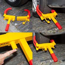 Sonnewelt Set Of 1/2/3/4 Wheel Clamp With 12 Keys - Anti-Lock Braking System For Tires, Parking Clamp With PVC Protection And Brass Cylinder Lock