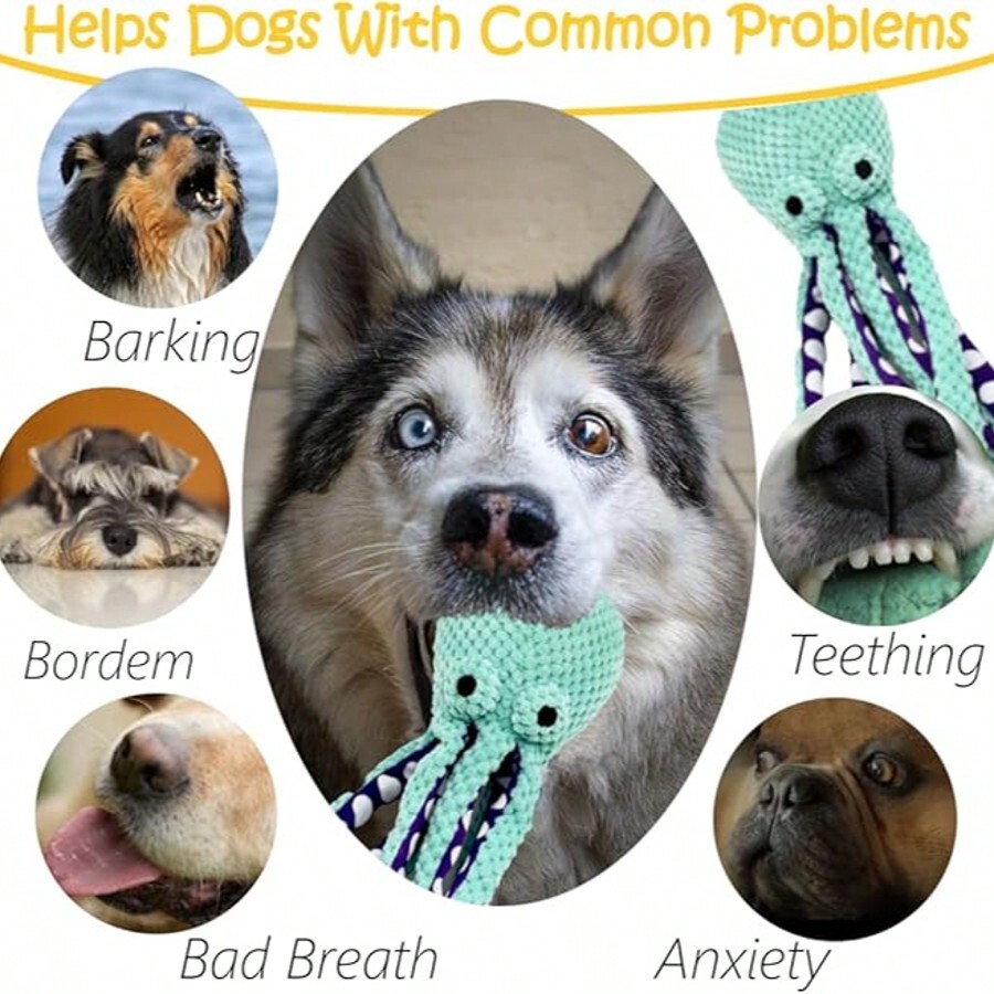 BELLIFFY 4 Stück Kauspielzeug Hunde - Orangenförmige Plüsch-Spielzeuge Für Zahnpflege