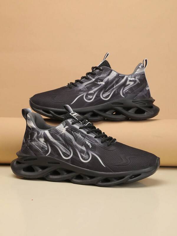 Herren Sneaker in Große Größen mit Farbverlauf, Mesh atmungsaktiv, leicht & bequem für Laufen