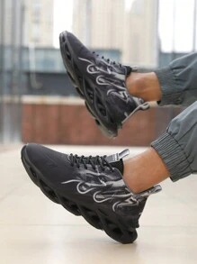 Herren Sneaker in Große Größen mit Farbverlauf, Mesh atmungsaktiv, leicht & bequem für Laufen