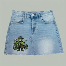 1/2/3 件 Hip Hop Biker Bear 熨烫转印贴纸，1/2/3 件，卡通赛车手乙烯基贴花，适用于 DIY T 恤、运动衫、牛仔裤、连帽衫、包包、枕头装饰、时尚补丁配饰混色 - 彩色 - 查看 9