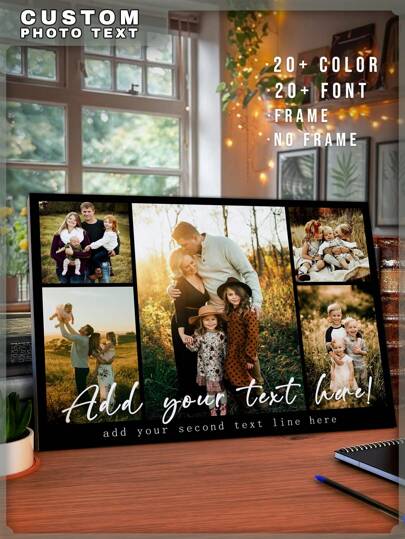 1Pc Personalized Photos To Canvas Print - Canvas Prints With Your Photos On Custom Wall Art For Bedroom, Living Room, Wedding, Baby, Pet, Family, Love, Couple, Friend, Picture, Photo, Framed Wall Art, Gift, Best Friend Gift, Family Gift, Birthday Gifts, Gift For Family/Friend/Girlfriend/Boyfriend, Valentine Day, Valentine Day Decor Graduation