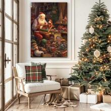 Santa Claus In Toy Workshop, Modern Art Decoration, Very Suitable For Bedroom, Living Room, Corridor, Home Decoration-1 Pc Wooden Framed Canvas Painting Thickness Cm/0.9inch High Quality Wall Art Prints Poster Direct Hanging Wall Picture Decor For Home Gifts, Christmas Gifts, Living Room, Bath Room, Bedroom, Kitchen - 12*16inch(30*40CM) - View 7