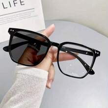 Gafas de lectura de moda fotocromáticas con montura cuadrada y de gran tamaño para hombres y mujeres, con graduación de 0 a +4.0, accesorios para mujeres - Blanco - Ver 15